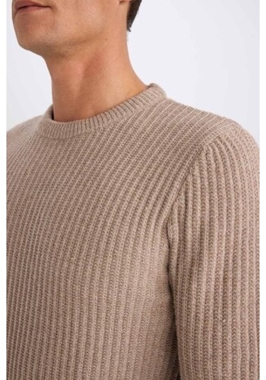 DeFacto Standart Fit Bisiklet Yaka Dokulu Triko Kazak E0811AXNSBG224 DeFacto Standart Fit Bisiklet Yaka Dokulu Triko Kazak E0811AXNSBG224