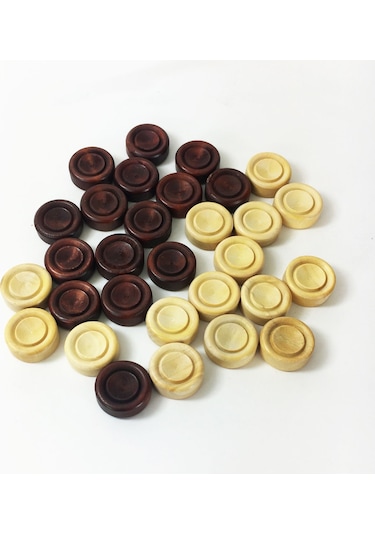 Helena Wood Art Şimşir Mini Tavla Pulu 19Mm