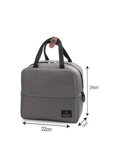 7 Lt Yemek Taşıma Çantası Sıcak Ve Soğuk Termal Termos Kamp Piknik Soğutucu Buzluk Çanta Gri Gri