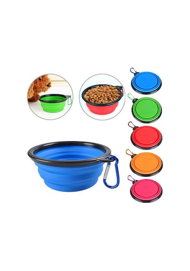 Oripet 12 Oz Katlanabilir Seyahat Silikon Köpek Mama Kabı 350 ML