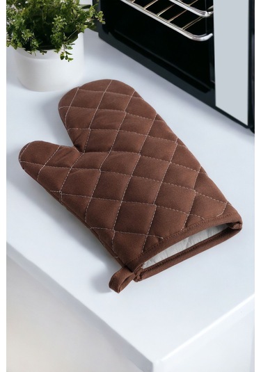 Yanmaz Ve Isıya Dayanıklı Fırın Eldiveni 2 Eldiven Kahverengi