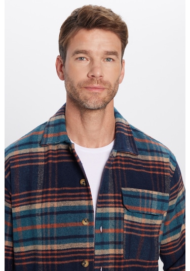 Tudors Relax Fit Kışlık Tek Cep Kapaklı Kareli Rahat Kesim Oduncu Erkek Gömlek-29578-multi Çok Renkli Tudors Relax Fit Kışlık Tek Cep Kapaklı Kareli Rahat Kesim Oduncu Erkek Gömlek-29578-multi Çok Renkli