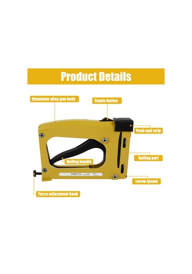 Resim Çerçevesi Tabancası Nailer 1000 Adet Çivi Manuel Esnek