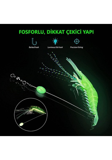 MSO Olta Balıkçılık Fosforlu Silikon Karides Yapay Yem