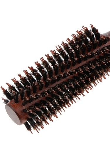 Suntek Ahşap Saplı Naylon Saç Bakımı Yuvarlak Fırça