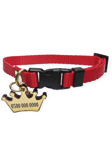 İsimli Kedi Tasması , Kedi İsimlik , İsme Özel Tasma , Kırmızı