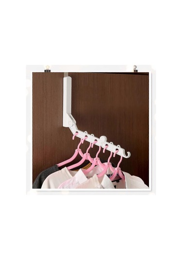 Ganzhoushop 2 Adet Kapı Askısı Katlanabilir Çamaşır Kurutma Askısı - Kapı Elbise Askısı, Modern Ve Yerden Tasarruf Sağlayan Katlama Fonksiyonu, Yük Kapasitesi 5 Kg, Balkon Gardırop İçin Çok Renkli