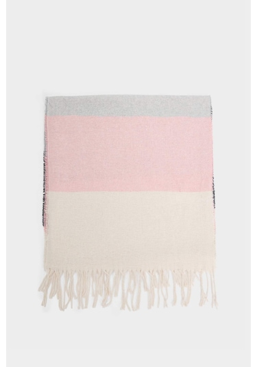 Defacto Kadın Renk Bloklu Atkı R7284az25wnpn1 Pembe