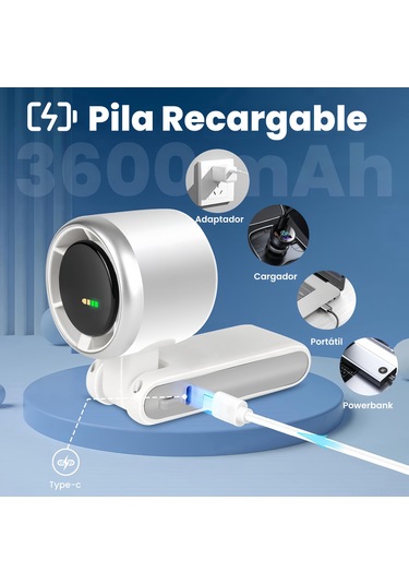 Symbee 3'lü Fonksiyonlu Elden/stolik/boyun Fanı - Usb Şarjlı, 5 Hızlı, 3600mah Pil, 10 Saat Süre, Ofis/ev/outdoor Kullanıma Uygun - Yeşil