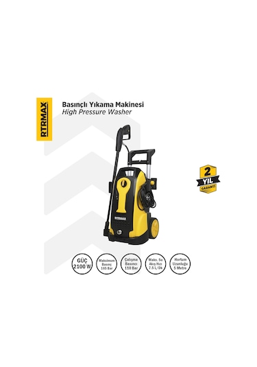 Rtrmax RTM712 Yüksek Basınçlı Yıkama 2100 W 165 Bar