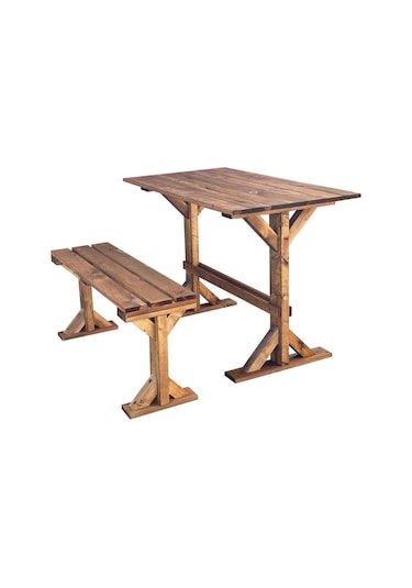 Weblonya Bahçe Masası Mutfak Yemek Masası 5141 (530024024) Koyu kahverengi