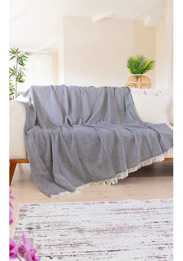 Tabu Home Dokuma Cozy Comfort Siyah Tv Örtüsü