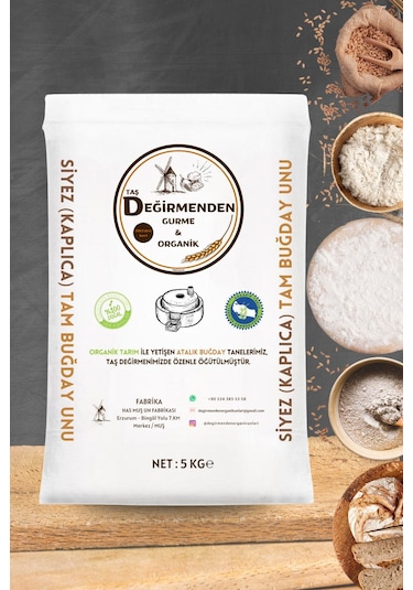 Taş Değirmenden Gurme & Organik Atalık Siyez Tam Buğday Unu 5 KG
