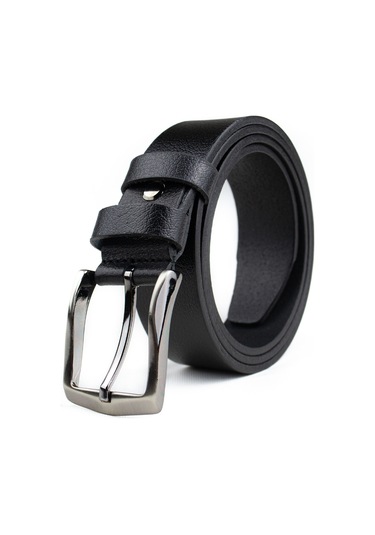 Özel Kutulu Siyah Gerçek Deri Erkek Kumaş Pantolon Kemeri