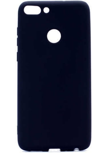 Kilifone - Huawei Uyumlu P Smart Fıg-lx1 - Kılıf Mat Renkli Esnek Premier Silikon Kapak - Siyah