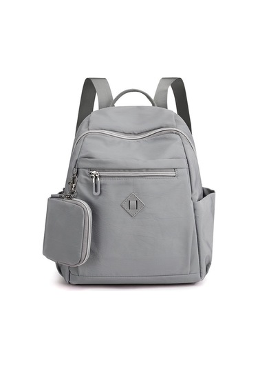 Ccgloball Büyük Kapasiteli Sırt Kadınlar Moda Trendi Sırt Su Geçirmez Seyahat Seyahat Okul Çantası Gri