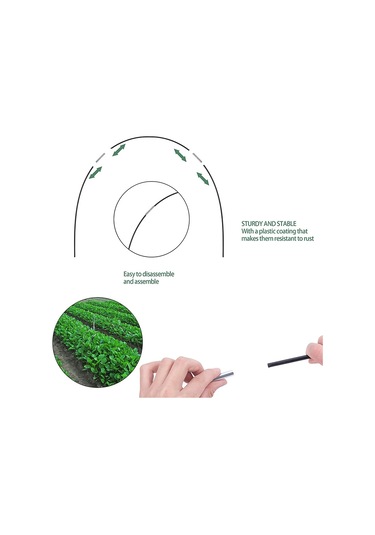 Sones 2,5 X 10m Bahçe Kemerli Kulübe Böcek Ağı Seti Esnek Gerilebilir Bitki Koruma Ağı