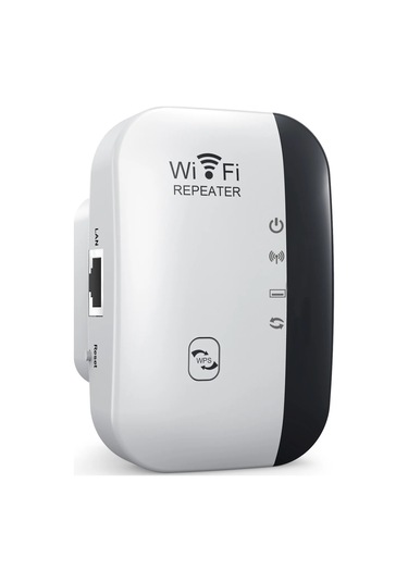 Kablosuz Wifi Tekrarlayıcı 300 Mbps Wifi Genişletici Amplifikatör Güçlendirici White 4 Status Light Bize Fiş