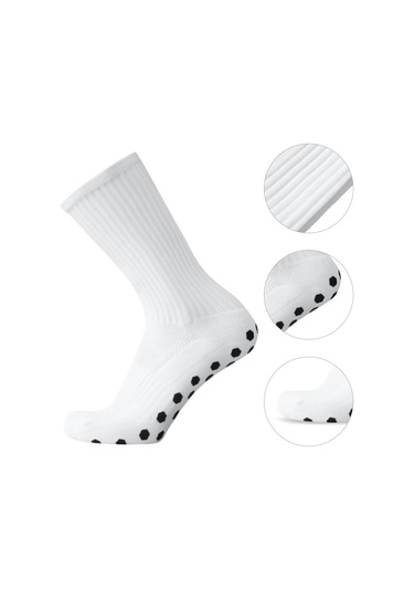 Tenfowee 3'lü Paket Pembe Futbol Çorabı - Konforlu Poliester, Nemi Emici, Kayma Önleyici Taban Pembe