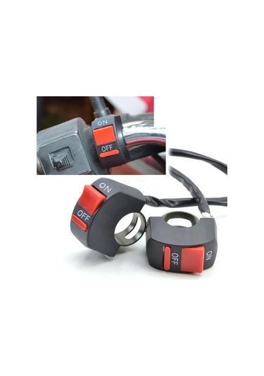 Knmaster Motosiklet Sis Farı Aç Kapa Düğmesi / Butonu / Kırmızı (552017424)