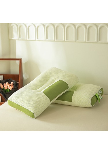 Geeroyoo Ev Ve Öğrenci Kullanıma Uygun Bambu Kömürlü Fiber Spa Yıkama Eliyorlu Yorgan İç Çekirdekli Konforlu Nefes Alabilir Yastık Yeşil Çay Rengi, 48x74 Cm, 900 Gr Diğer