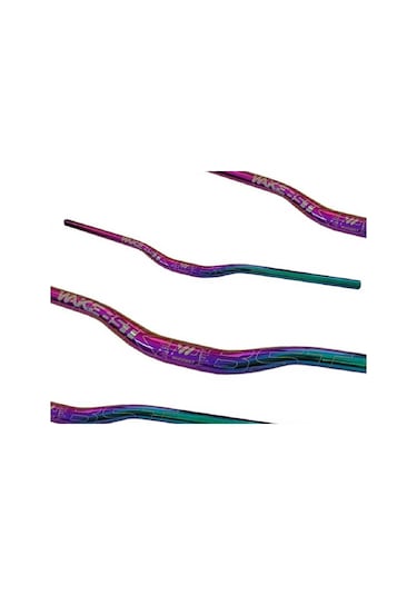 Wake Rainbow 780mm Alüminyum 31.8 Bisiklet Gidonu + Boğaz Seti Lunje Gidon Wake Boğaz Rainbow Çok Renkli