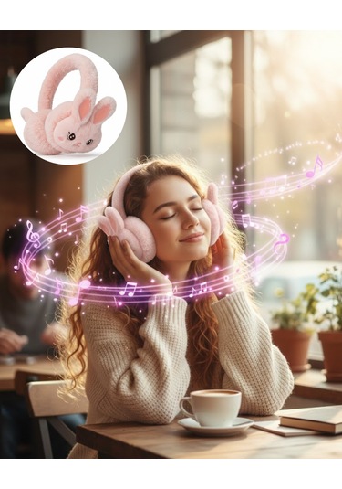 Peluş Kulaklıklı Bluetooth Kablosuz Müzik Dinleme Ve Görüşme Özellikli - Lisinya