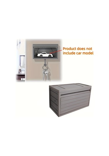 Chuangyinshop Fantastik Garaj Anahtarlığı Gri Kapaklı Duvara Monte Anahtar Saklama Kutusu Gri