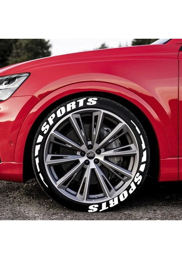 8 Adet Araba Lastik Tekerlek Çıkartmalar Araba Tuning Evrensel 3d Kalıcı Pvc Lastik Katıldı Red-2 4sets 1 Piece Set