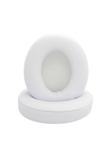 Konesam Beats Studio 2/3 İçin Protein Deri Hafıza Köpük Yerine Konulabilir Kulaklık Örtüsü Beyaz Beyaz