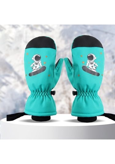 Pazly Su Geçirmez Rüzgar Geçirmez Bisiklet Eldiveni Çocuk Kışlık Kalın