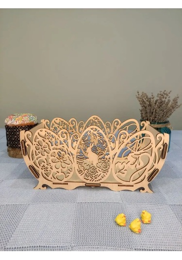 Woodiks Ekmek Kutusu, Şekerlik - "zaychik" 155221113 Bej Açık