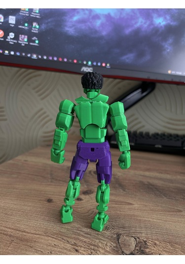Dummy Hulk 3d Baskı Eklemleri Hareketli Figür 16 Cm Koleksiyonluk Figür Oyuncak Hulk