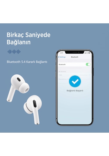 Bix TW8 Soundcraft ANC Dokunmatik Ekran 5.4 BT Kulakiçi Kulaklık