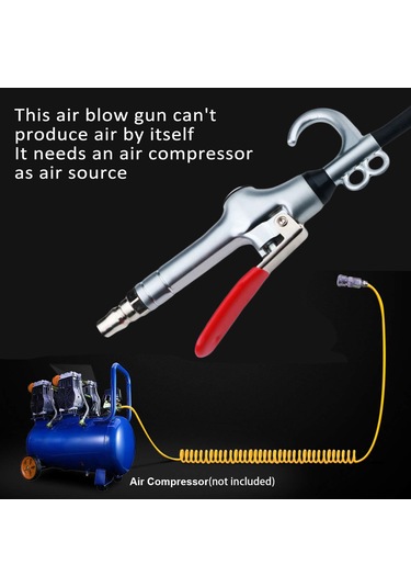 Symbee Yüksek Hacimli Paslanmaz Çelik Araç Temizleme Üfleyicisi, 360 Dönebilir Kancalı, Hava Sızdırmaz