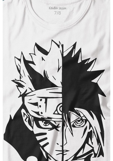 Naruto And Sasuke Uzumakı Uchıha Decal Çocuk Tişört 001