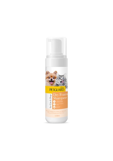 Petguard Kedi Köpek Vanilya Kuru Köpük Şampuan 200 ML