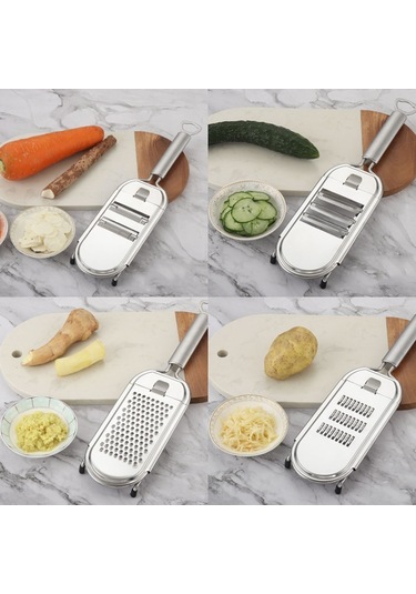 Paslanmaz Çelik Sebze Kesici Grater, Spesifikasyon: 4 Bıçak Renkli Kutu, Boyut:4 Bıçak Renkli Kutu Diğer