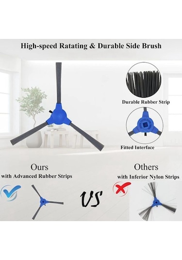 Unimarket Eufy Robovac G10 G30 Robotlu Süpürge Yedek Parça Aksesuarları Için Yan Fırça Değişimi Blue 1 Adet Süpürge Yedek Parçaları