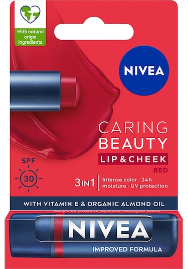 Nivea Renkli Dudak Bakım Kremi ve Yanak Balmı SPF30 Red