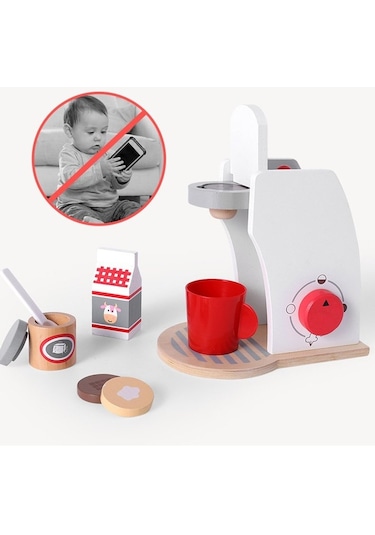 Çocuk Oyun Evi Mutfak Oyuncak Seti Ahşap Çocuk Sofra Takımı