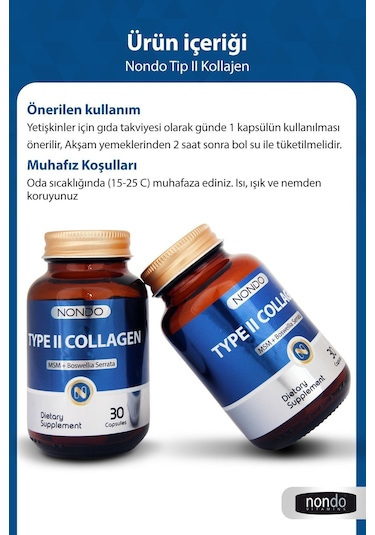 Nondo Tip 2 Kollajen 30 Kapsül