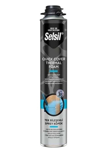 Selsil Thermal Foam Isı Ve Ses Yalıtım Köpüğü 850 Ml. 5 Adet ,demir Köpük Tabancası