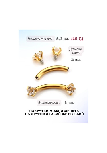 Fınky Altın Mikro Muz Kaş Delme İçin 417410955 Altın