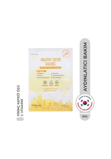 Muldream Glow Rice Mask Aydınlatıcı Kağıt Yüz Maskesi 25 ML
