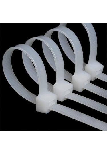 Master 505358 Plastik Kablo Bağı Cırt Kelepçe 4.8x200 Mm Beyaz 100 Adet