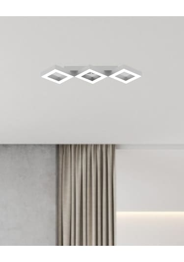 Amigo Gri Kasa, Beyaz Işık Modern Plafonyer Led Avize GRİ RENK