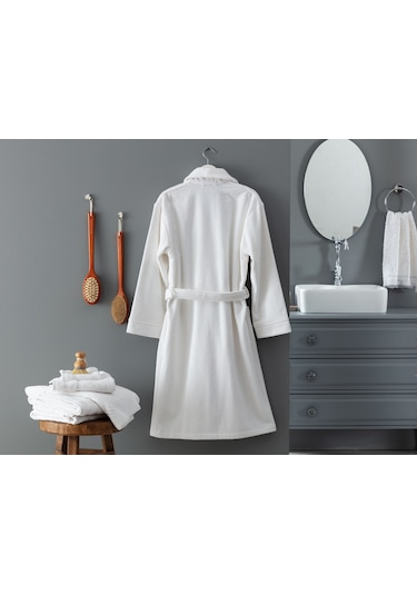 Madame Coco Riz Şalyaka Unisex Bornoz 1kborn0101beyaz