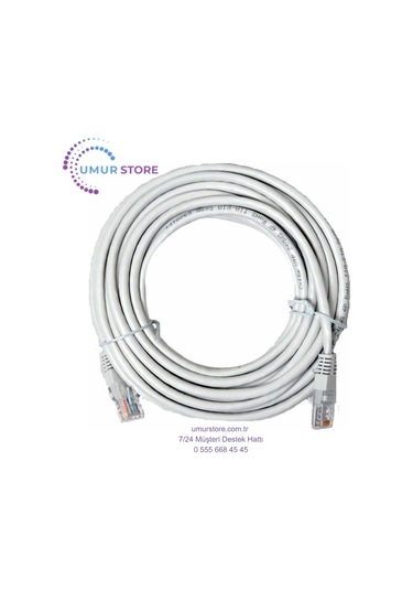 10mt 10 Metre +tv Plus Fiber Adsl Modem Bilgisayar Arası Ethernet Internet Kablosu Ağ Network