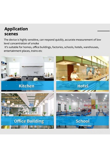 Ximistore9 "tuya Wifi Akıllı Gaz Alarmı - Hızlı Tepki, Yüksek Hassasiyet, Google Asistan Uyumlu" Siyah Beyaz
